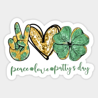 St. Patrick's Day Peace Love Sticker